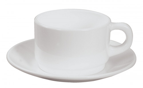Tasse à thé rond blanc verre opal 14 cl Ø 7,5 cm Opal Blanc Arcoroc