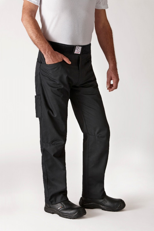 Pantalon de cuisine noir T1 Arenal Robur