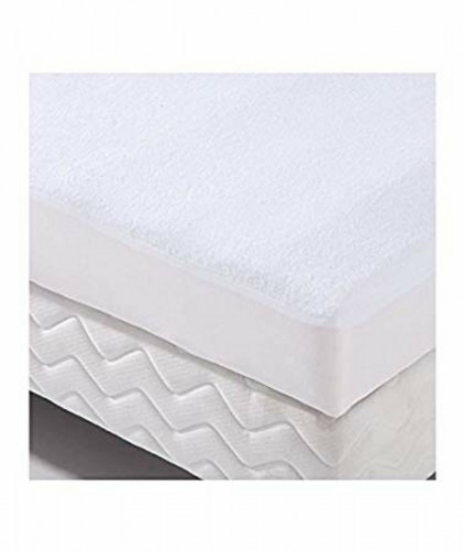 Protège matelas éponge PU blanc en coton 200x90 cm