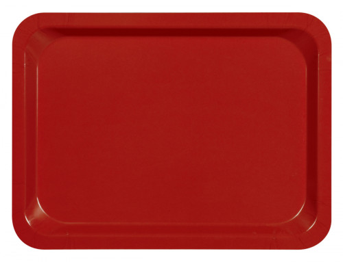 Plateau stratifié GN1/1 bois compresse rouge 53x32,5 cm Stratifie Platex