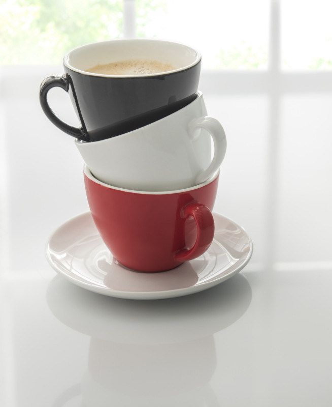 Sous-tasse à cappuccino / thé rond noir porcelaine Ø 14 cm Emotions Pro.mundi