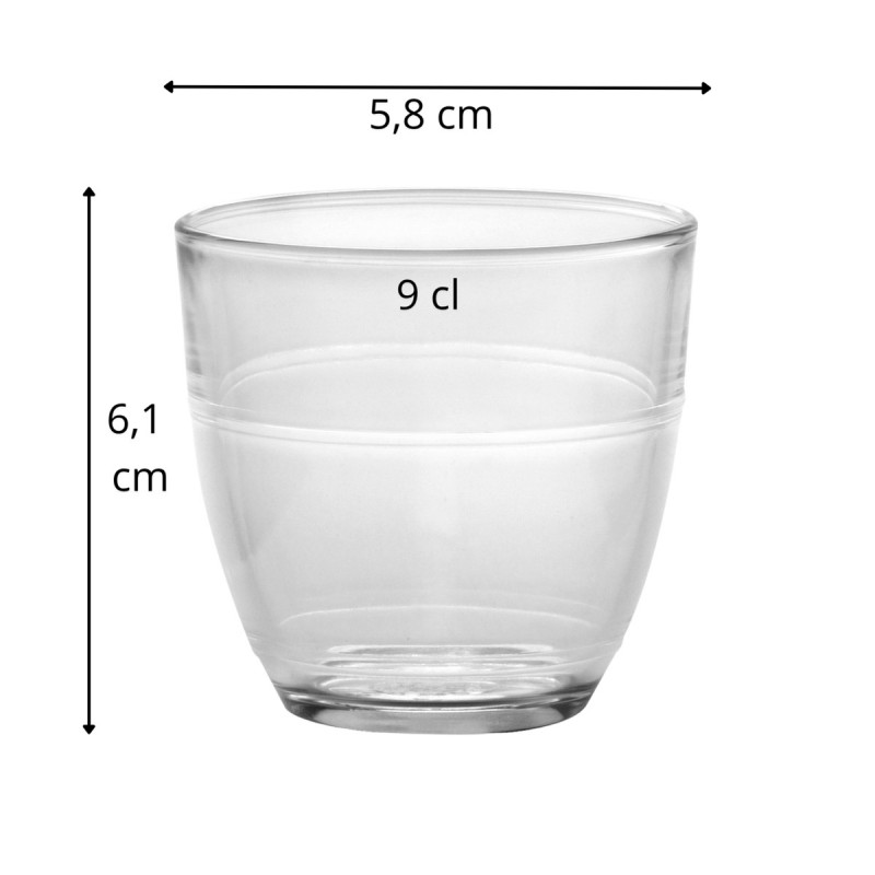 Gobelet verre trempé 9 cl Gigogne Duralex