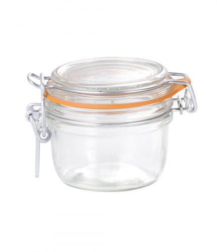 Bocal avec couvercle hermétique rond transparent verre Ø 8,3 cm Fido Bormioli Rocco