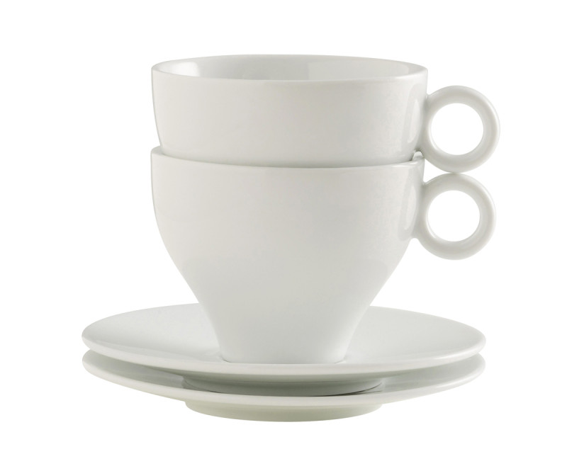 Tasse à cappuccino / thé rond blanc porcelaine 20 cl Ø 8,6 cm Slim O Pro.mundi