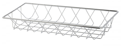 Corbeille rectangulaire gris inox 35,3x15x5,2 cm Pro.mundi