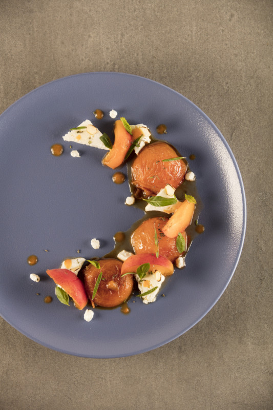 Assiette plate rond noir volcano porcelaine vitrifiée Ø 29 cm Neo Fusion Rak