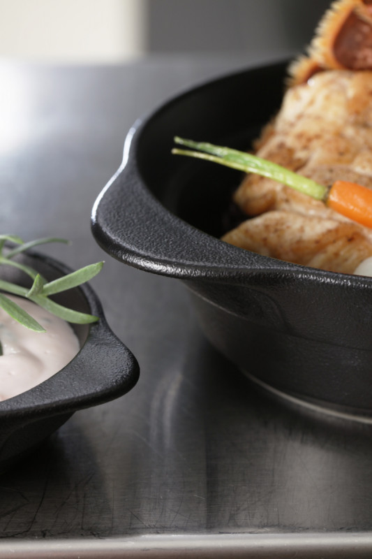Couvercle pour cocotte rond noir porcelaine vitrifiée Ø 21,1 cm Chefs Fusion Rak