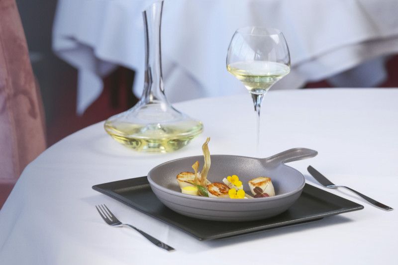 Plat ovale gris porcelaine vitrifiée 31x18 cm Chefs Fusion Rak