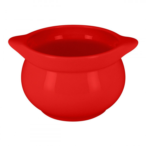 Soupière rond rouge porcelaine vitrifiée Ø 10,8 cm Chefs Fusion Rak