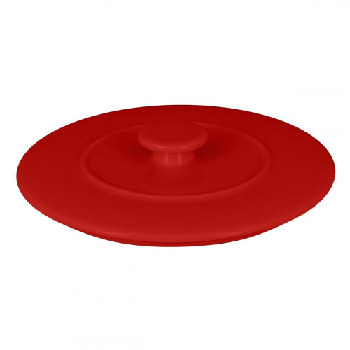 Couvercle pour soupière rond rouge porcelaine vitrifiée Ø 15 cm Chefs Fusion Rak