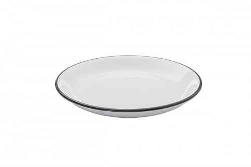 Assiette coupe plate rond blanc grès émaillé Ø 20,5 cm Bistrot Pro.mundi