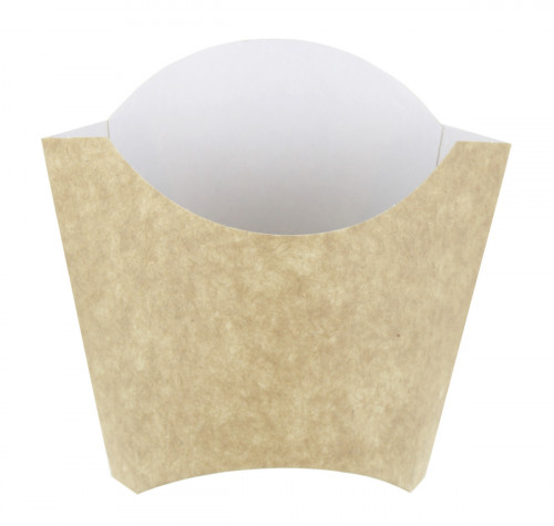 Pochette à frites beige Ø 12 cm 12x5x8,5 cm 40 cl Huhtamaki (100 pièces)
