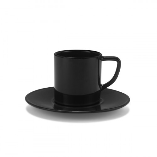Sous-tasse à expresso rond noir mélamine Ø 11,5 cm Prestige Platex