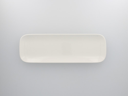 Assiette plate rectangulaire ivoire porcelaine vitrifiée 33,2x10,8 cm Aurea Rak