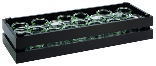 Caisse GN 2/4 bois brun 55,5x18,5x10,5 cm Superbox Aps