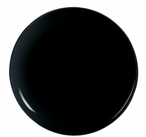Assiette à pizza rond noir verre trempé Ø 32,1 cm Evolutions Arcoroc