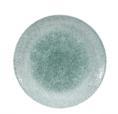 Assiette plate rond vert porcelaine vitrifiée Ø 28,8 cm Raku Churchill