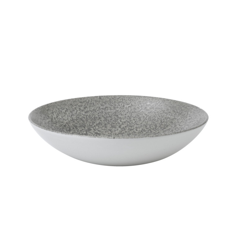 Assiette creuse rond gris porcelaine vitrifiée Ø 18,2 cm Evo Origins Dudson