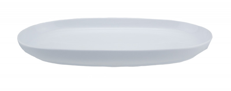 Assiette à burger ovale blanc porcelaine 33,4x19,2 cm