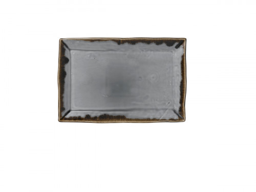 Assiette plate rectangulaire gris porcelaine vitrifiée 28,5x18,7 cm Harvest Dudson