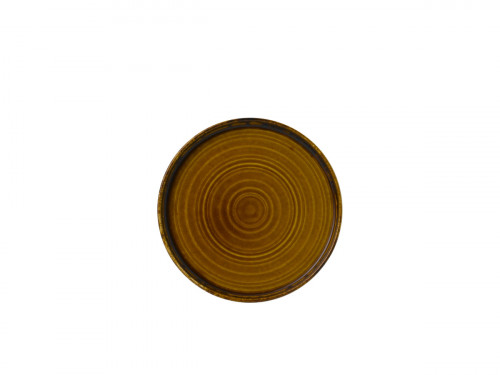 Assiette plate rond marron porcelaine vitrifiée Ø 21 cm Harvest Dudson