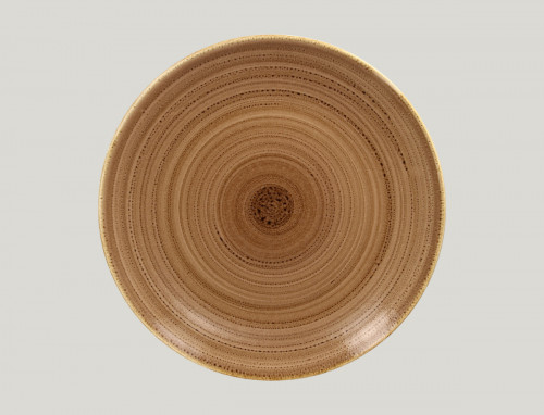 Assiette coupe plate rond marron porcelaine vitrifiée Ø 29,3 cm Twirl Rak