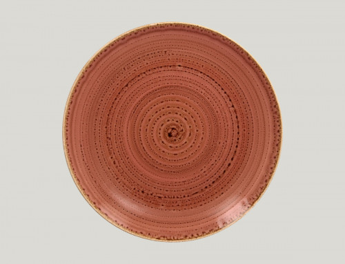 Assiette coupe plate rond orange porcelaine vitrifiée Ø 29,3 cm Twirl Rak