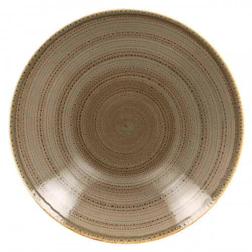 Assiette coupe creuse rond brun porcelaine vitrifiée Ø 29,9 cm Twirl Rak