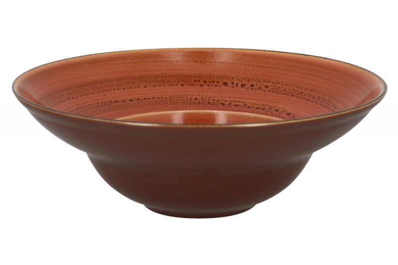 Assiette extra creuse rond orange porcelaine vitrifiée Ø 26,1 cm Twirl Rak