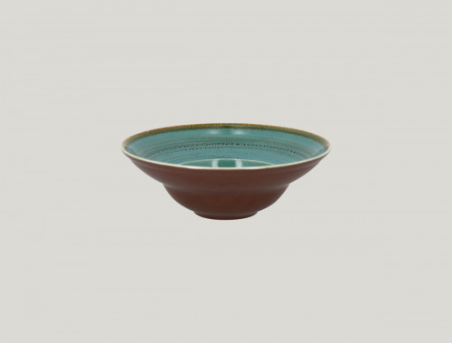 Assiette extra creuse rond bleu porcelaine vitrifiée Ø 22,7 cm Twirl Rak