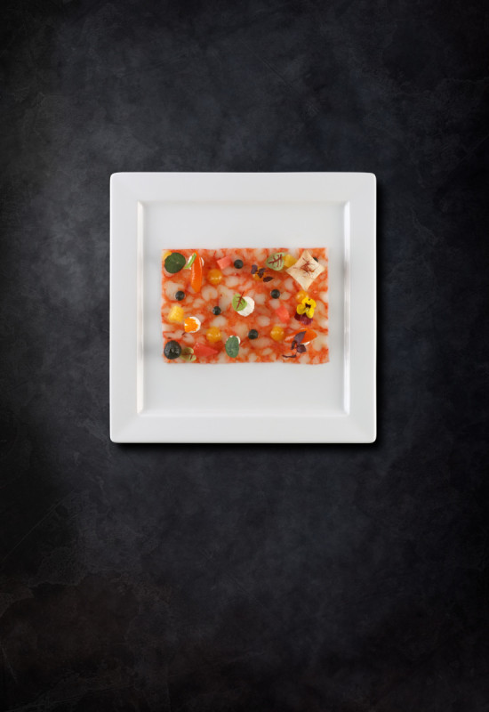 Assiette plate carré blanc porcelaine vitrifiée 21x21 cm Access Rak