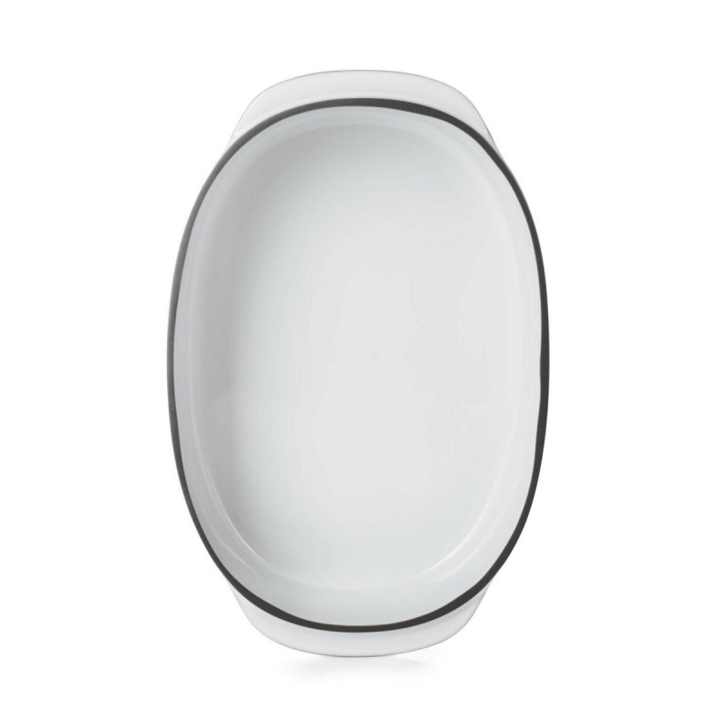 Plat ovale blanc porcelaine 26 cm Caractere Revol
