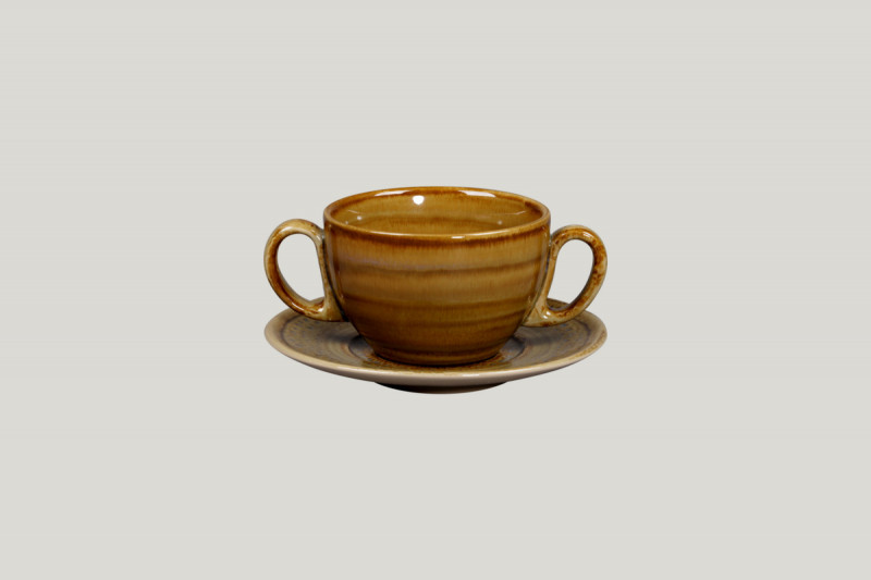 Sous tasse à thé déjeuner rond Garnet porcelaine vitrifiée Ø 15,5 cm Rakstone Spot Rak