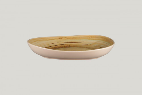 Assiette coupe creuse triangulaire Garnet porcelaine vitrifiée 27,8x22,7 cm Rakstone Spot Rak