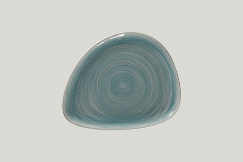 Assiette coupe plate triangulaire Saphire porcelaine vitrifiée 24x19,4 cm Rakstone Spot Rak
