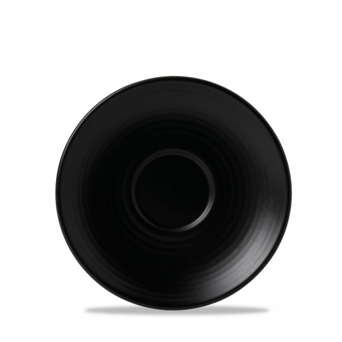 Sous tasse à café rond noir porcelaine Ø 16,2 cm Evo Dudson