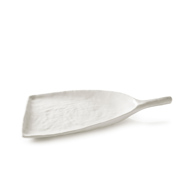 Assiette pelle Blanc albâtre porcelaine 18,5x14,5 cm Yli Revol