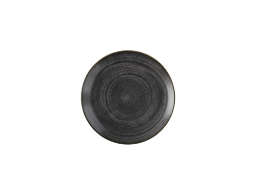 Assiette coupe rond Raw Black porcelaine vitrifiée Ø 26 cm Stonecast Raw Churchill