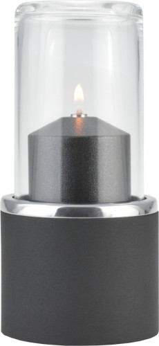 Photophore rond noir Ø 7,3 cm 15,5 cm Tondo Candola