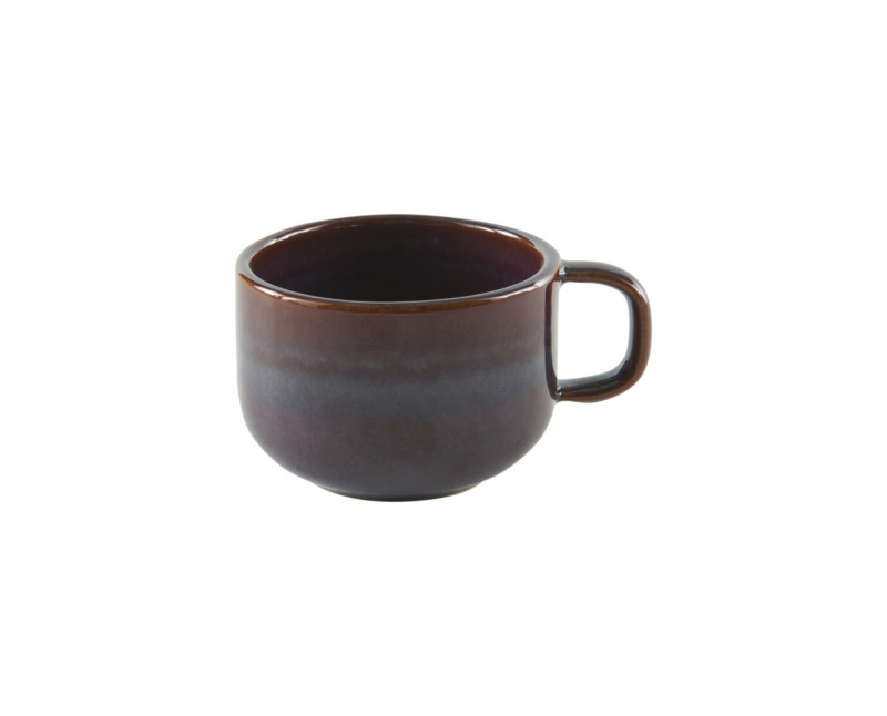 Tasse à thé rond Marron Bleu grès émaillé 21 cl Ø 8,5 cm Amber Accolade