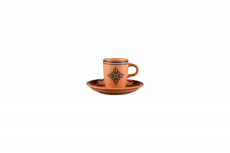 Sous tasse à espresso rond Tero Décor Ostia porcelaine Ø 13 cm Earth Rak