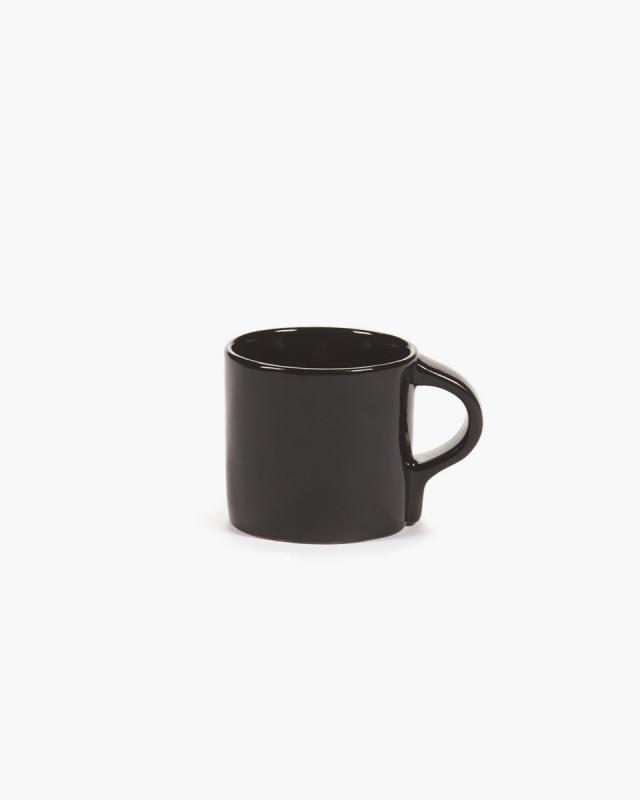 Tasse à espresso rond ébène grès 11 cl 8 cm La Mère Serax