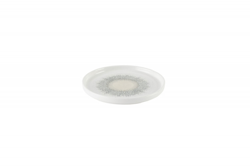 Assiette à bord droit rond gris porcelaine Ø 26 cm Fusion Churchill