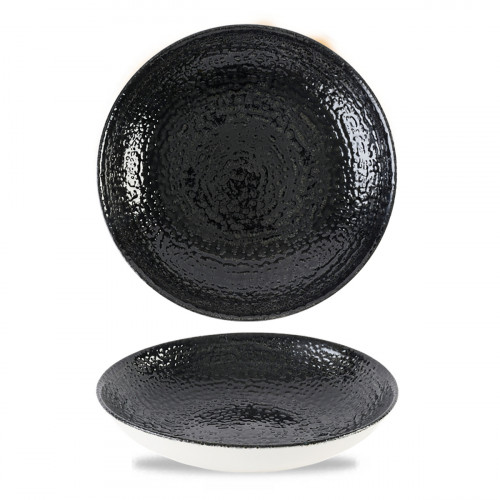 Assiette coupe creuse rond noir porcelaine vitrifiée Ø 18,2 cm Chroma Churchill