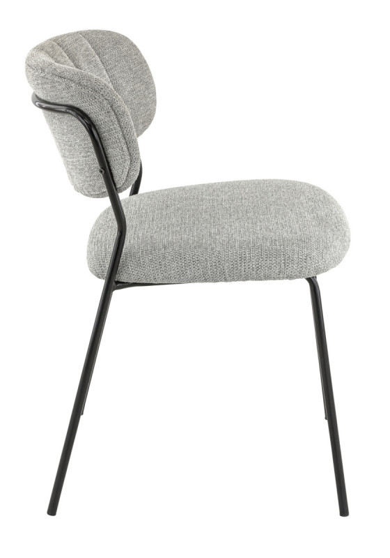 Chaise d'intérieur gris 74x49x57 cm Simone