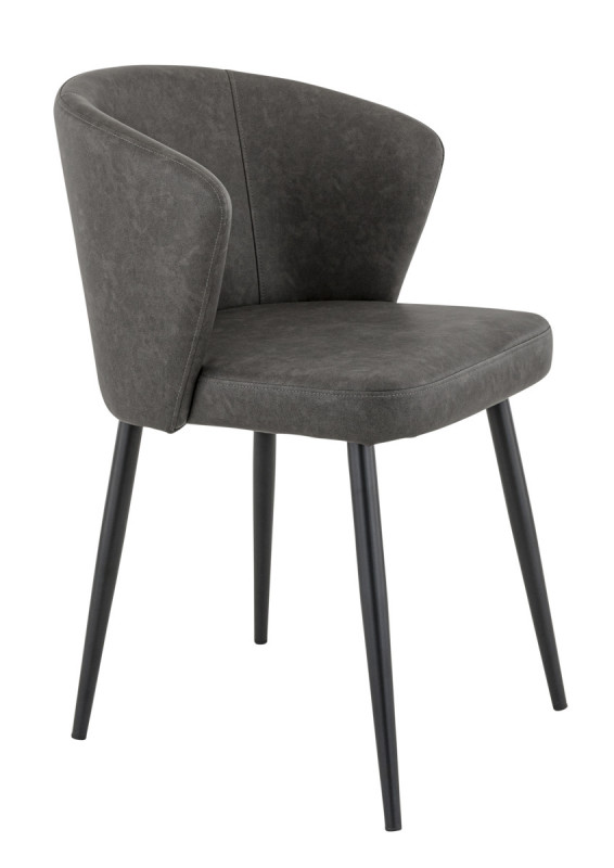 Chaise d'intérieur gris anthracite 81x56x60 cm Mikka