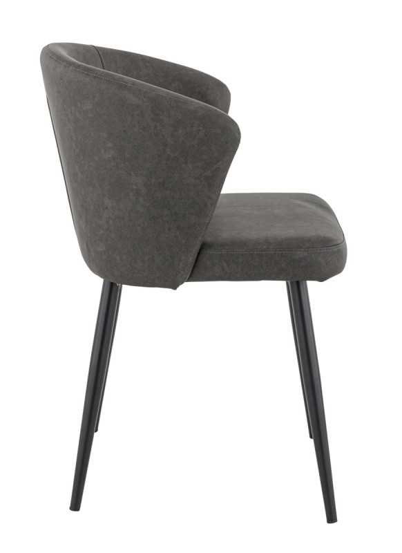 Chaise d'intérieur gris anthracite 81x56x60 cm Mikka