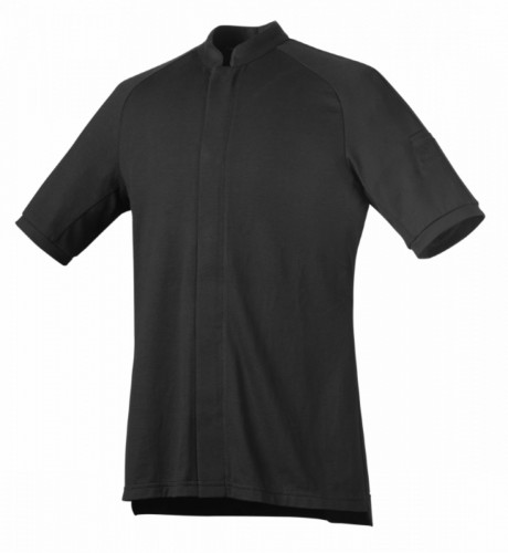 Veste de cuisine homme manche courte noir T4 Gari Robur