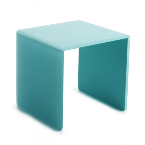 Plateau avec pieds résine Nacryl® bleu 20x20x20,5 cm Mealplak Revol