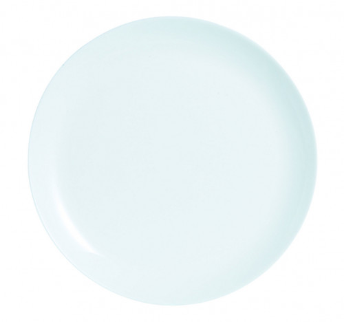 Assiette coupe plate rond blanc verre opal Ø 27 cm Diwali Luminarc